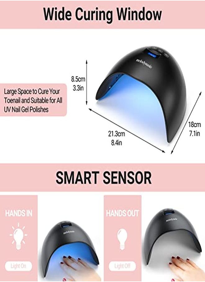 MelodySusie - Uv Led Nail Lamp 48W Nail Dryer For Gel Nail Polish Professional Nail Curing Light For Manicure & Pedicure With Lg Chips Touch Control Uv Lamp With Sensor 4 Timer Setting Upgrade - Image 1