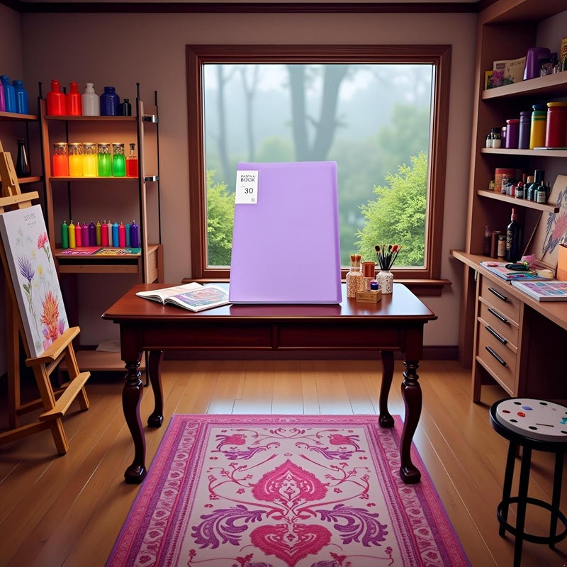 Mioaoa Purple Diamond Storage Book, A4 Diamond Picture Storage Book for 60 Diamond Picture Pics, 30 Pages Diamond Portfolio Folder for Diamond Picture Kits for Artwork, 31.0 x 23.1 cm - Image 3