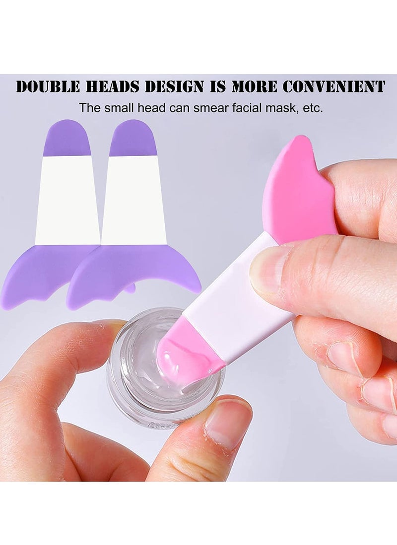 Generic - Eye Makeup Tool, Eyelash Eyeshadow Silicone Auxiliary Protection Tool, Reusable Prevent Soiling Makeup Tool Suitable for Professional Makeup Artists Beginners 2 Pcs, Purple - Image 1