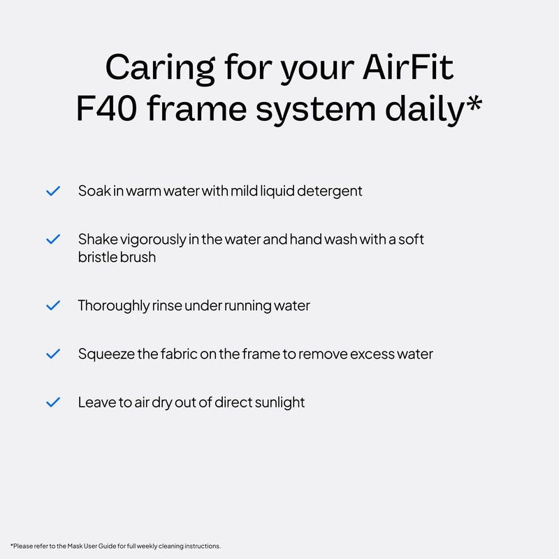 Resmed AirFit F40 Replacement Frame System (Without Headgear) - Small Wide - Image 5