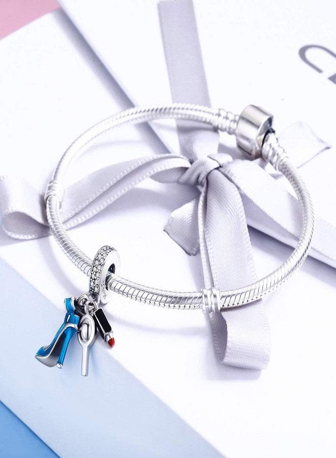 Linorui 925 Sterling Silver Charms Fit Pandora Charms Bracelet I Love You to The Moon and Back Fit Wife Mom Christmas Birthday Gift - Image 2