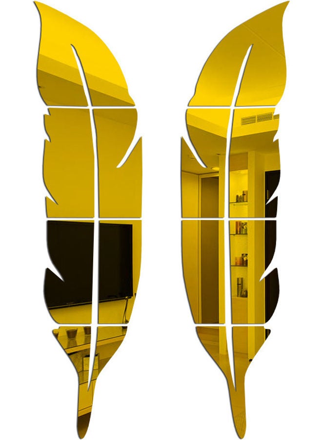 Y&D Acrylic 3D DIY Mirror Wall Paste Gold 73 x 18cm