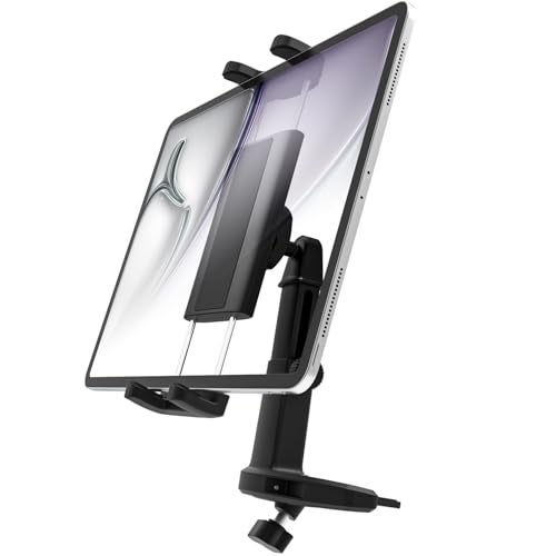 LYFICCS Car CD Tablet Mount Universal Vehicle CD Slot Holder for iPad 4-12.9'' Pro/Air/Mini, iPhone 15/14/ 13/12/ Kindle Fire HD, Galaxy and More 4-12.9'' Tablet Phone - Image 1
