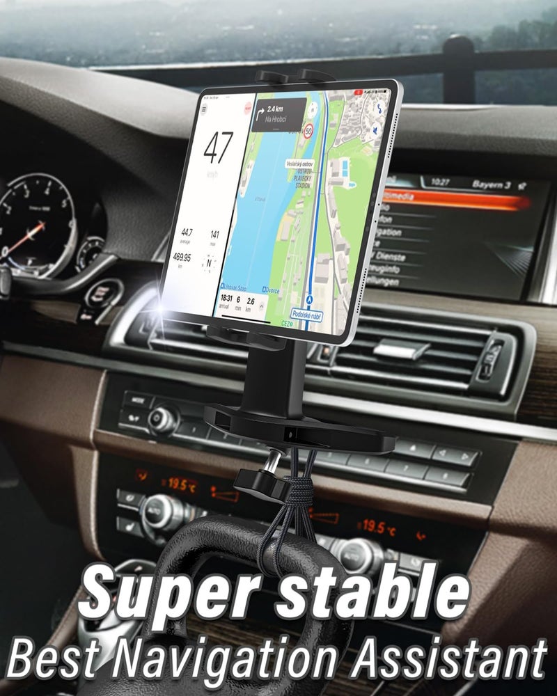 LYFICCS Car CD Tablet Mount Universal Vehicle CD Slot Holder for iPad 4-12.9'' Pro/Air/Mini, iPhone 15/14/ 13/12/ Kindle Fire HD, Galaxy and More 4-12.9'' Tablet Phone - Image 3