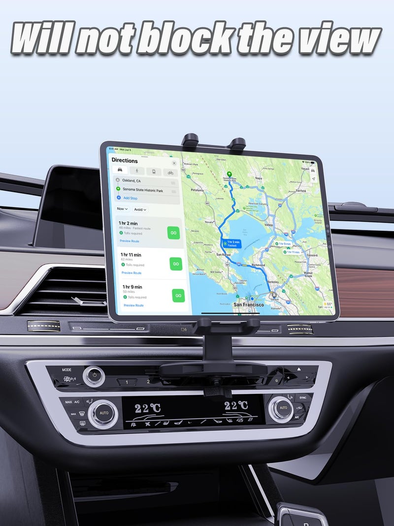LYFICCS Car CD Tablet Mount Universal Vehicle CD Slot Holder for iPad 4-12.9'' Pro/Air/Mini, iPhone 15/14/ 13/12/ Kindle Fire HD, Galaxy and More 4-12.9'' Tablet Phone - Image 2