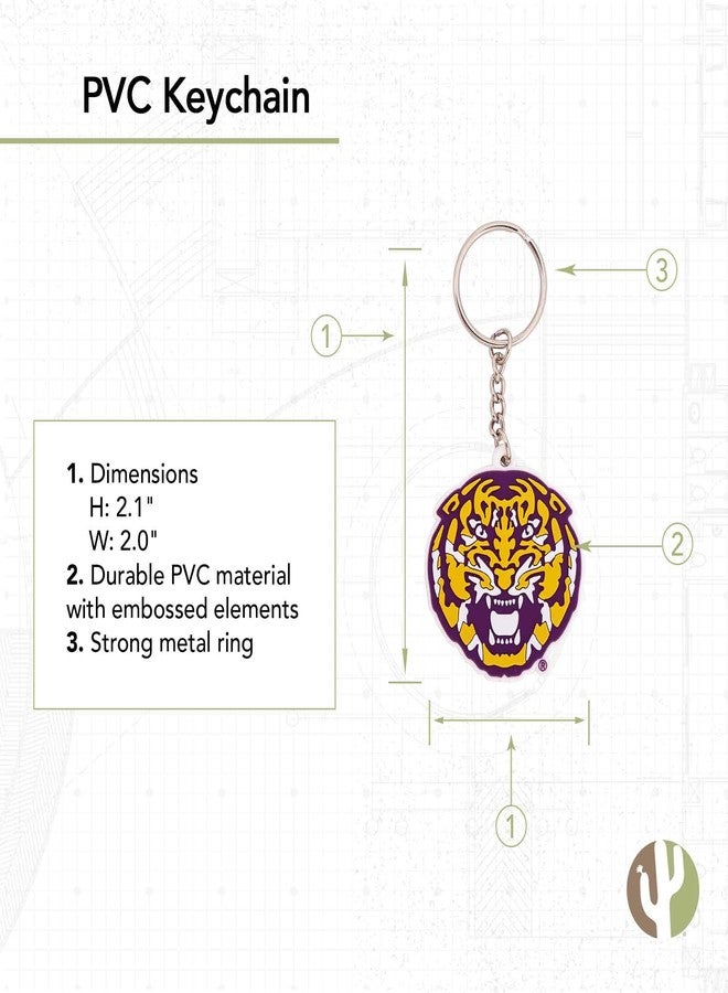 Desert Cactus Louisiana State University Keychain LSU Car Keys Holder (PVC B) - Image 3