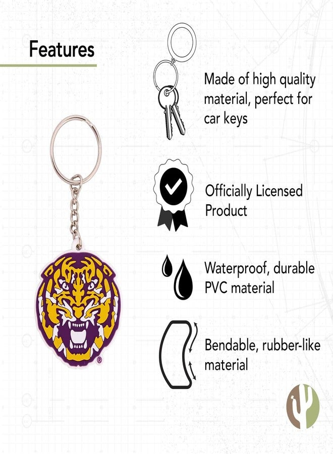 Desert Cactus Louisiana State University Keychain LSU Car Keys Holder (PVC B) - Image 4