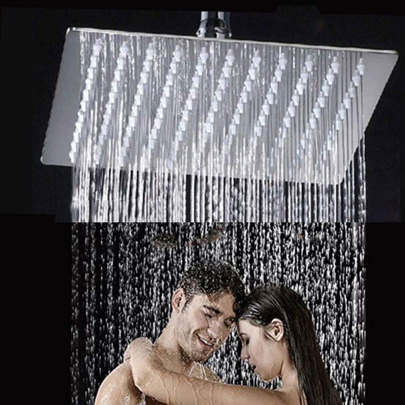 Mawson Square Showerhead Stainless Steel Polished Chrome Wall Mounted Bathroom Rainfall Shower Heads 8 INCH Showers Without ARM Showers - Image 1