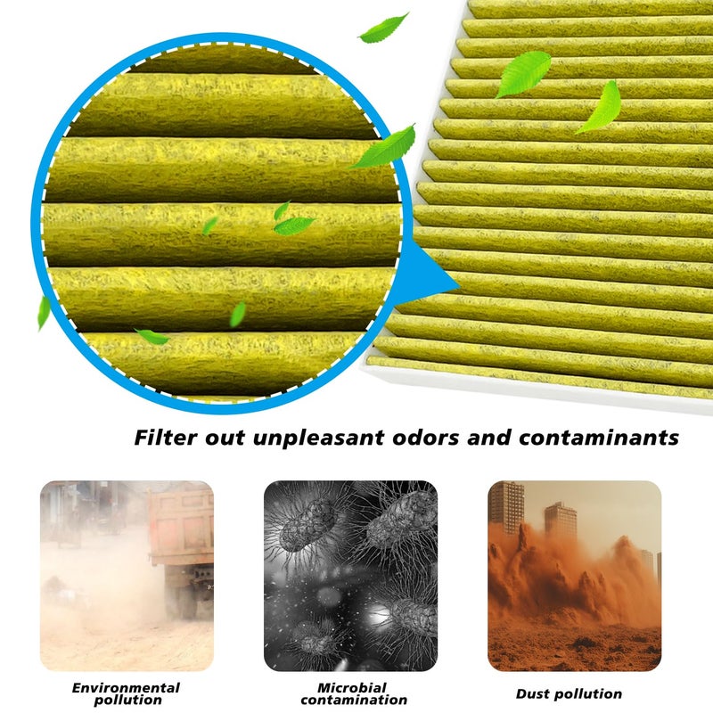Capume Cabin and Engine Air Filter Fits for Traverse 2018-2025, Blazer 2019-2025, Acadia 2017-2025, Enclave 2018-2025, XT5 2017-2025, XT6 2020-2025, Fits 23321606, CA12166, CF11966 - Image 2