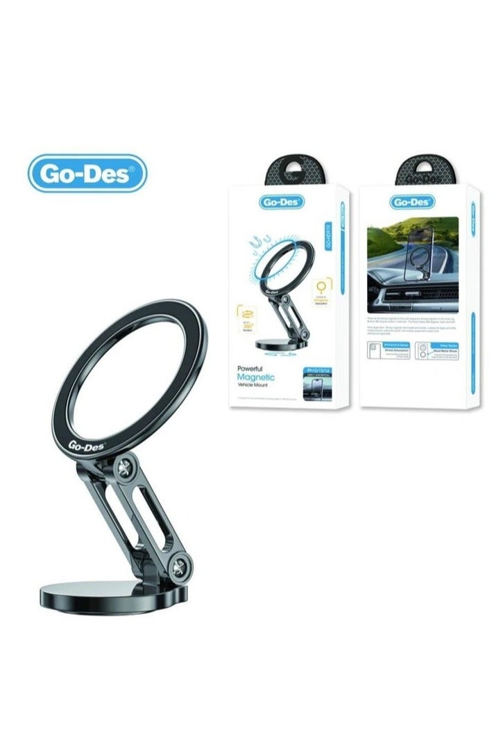 GO-DES GD-HD919 universal Magnetic Bracket aluminum alloy Foldable Cell Phone Stand Holder Kickstand foldable desktop phone stand