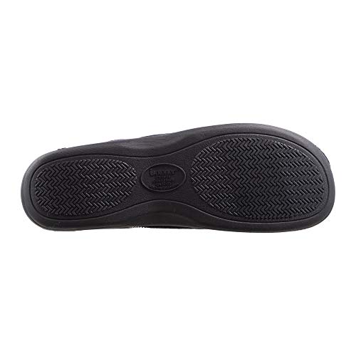 Isotoner Men's Classic Microterry Slippers - Cooling Gel-Infused Memory Foam, Indoor/Outdoor Soles, Machine Washable, Microterry Black, 13-14 - Image 3
