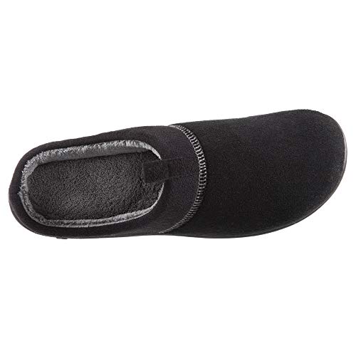 Isotoner Men's Classic Microterry Slippers - Cooling Gel-Infused Memory Foam, Indoor/Outdoor Soles, Machine Washable, Microterry Black, 13-14 - Image 4