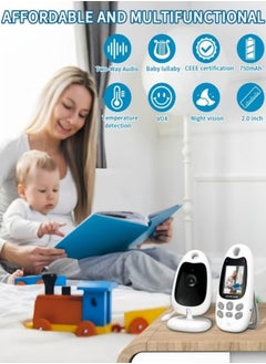 Baby Monitor 2 Way Talk Video Baby Monitor With Camera, 2.0 Inch LCD Screen, Night Vision, Temperature Monitoring, For Baby Sleeping Status  - Image 3