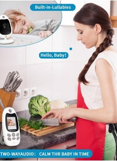 Baby Monitor 2 Way Talk Video Baby Monitor With Camera, 2.0 Inch LCD Screen, Night Vision, Temperature Monitoring, For Baby Sleeping Status  - Image 4