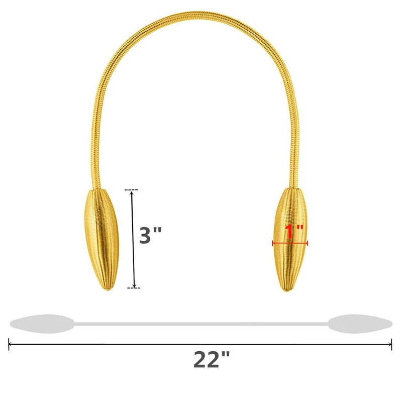SWTOOL 8-Pack Gold Curtain Holdbacks Decorative Window Drape Twist Curtains Tiebacks Random Modelling Curtain Holders - Image 2