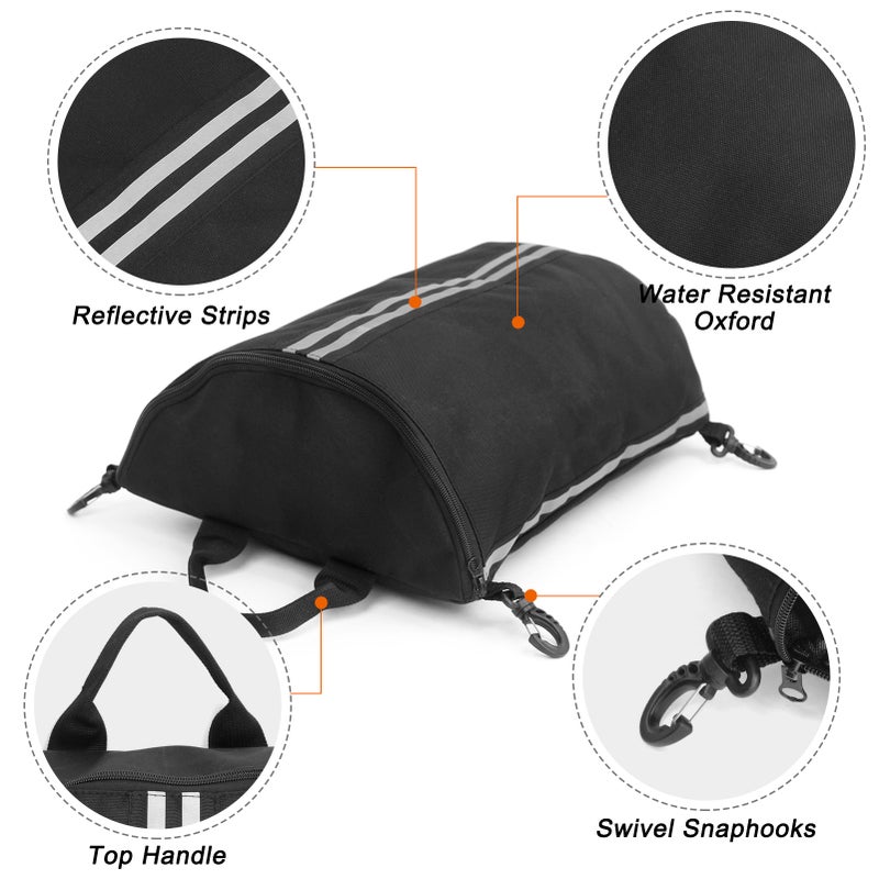 Kayak Deck Bag SUP Deck Zipperd Pouch with Swivel Snaphooks Kayak Dry Bag - Image 2