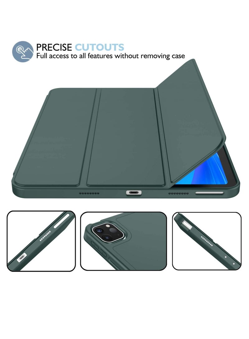 DUSALA Case for iPad Pro 11 Inch 2022 4th Gen 20213rd Gen 2020 2nd Gen with Pencil Holder Trifold Stand Case with Soft TPU Back Cover Auto Sleep Wake With Active Stylus Pen - Image 3