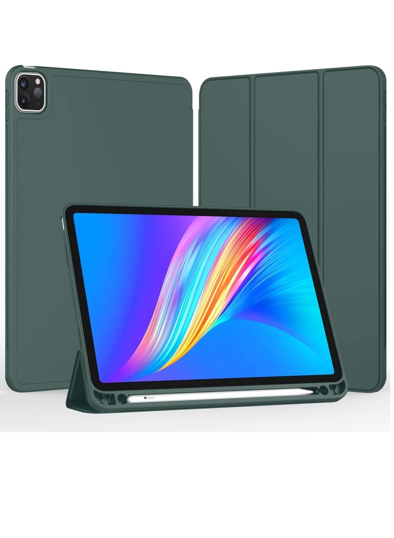 DUSALA Case for iPad Pro 11 Inch 2022 4th Gen 20213rd Gen 2020 2nd Gen with Pencil Holder Trifold Stand Case with Soft TPU Back Cover Auto Sleep Wake With Active Stylus Pen - Image 5