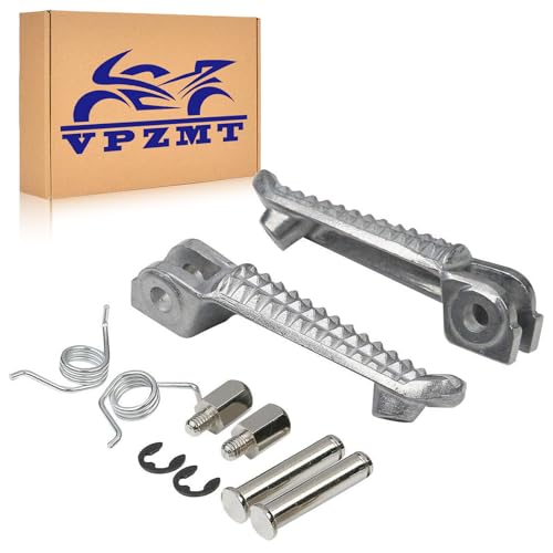 VPZMT Front Foot Pegs Footrests for yamaha YZF R1 19922019 R6 19992012 R6S 20032008 FrontWhite1 - Image 1