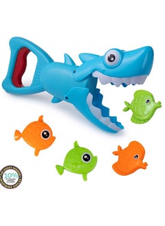 Bath Toys Fun Baby Bathtub Toy Shark Bath Toy for Toddlers Boys Girls Shark Grabber with 4 Toy Fish Included (Shark Grabber)