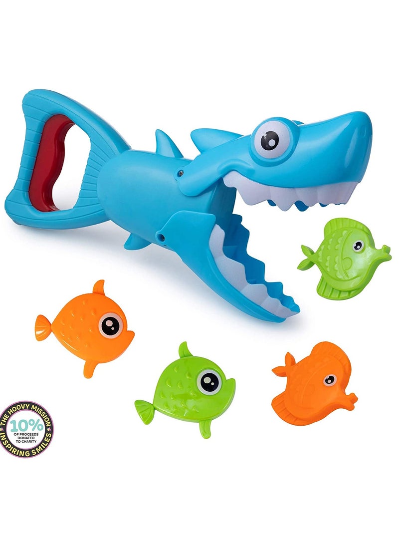 KASTWAVE - Bath Toys Fun Baby Bathtub Toy Shark Bath Toy for Toddlers Boys Girls Shark Grabber with 4 Toy Fish Included (Shark Grabber) - Image 1