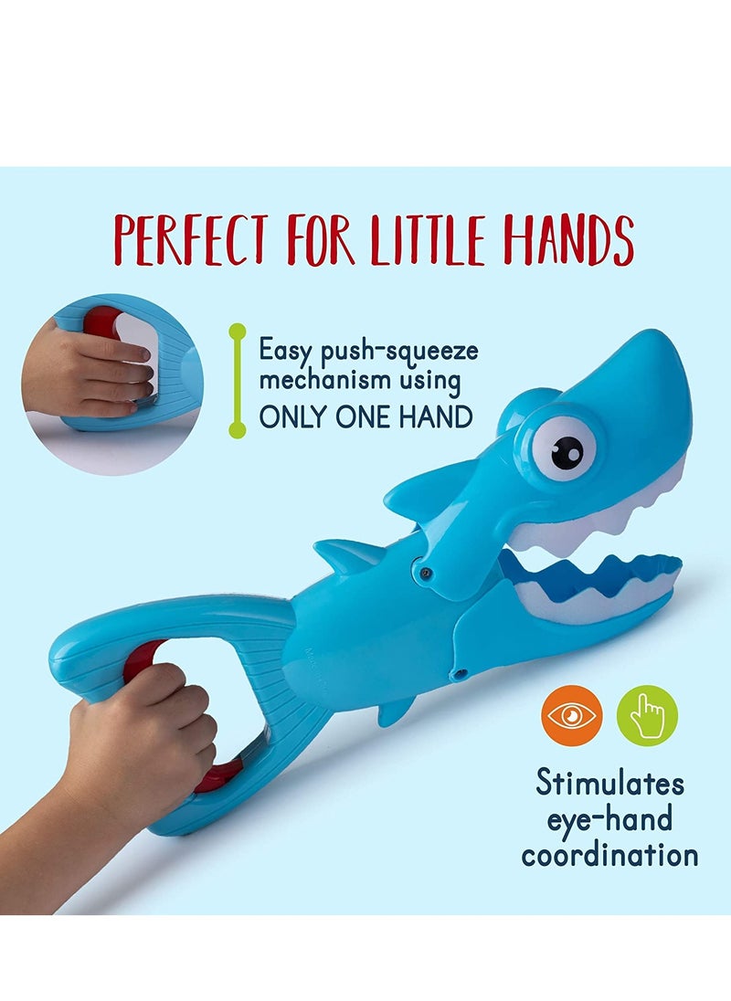 KASTWAVE - Bath Toys Fun Baby Bathtub Toy Shark Bath Toy for Toddlers Boys Girls Shark Grabber with 4 Toy Fish Included (Shark Grabber) - Image 1