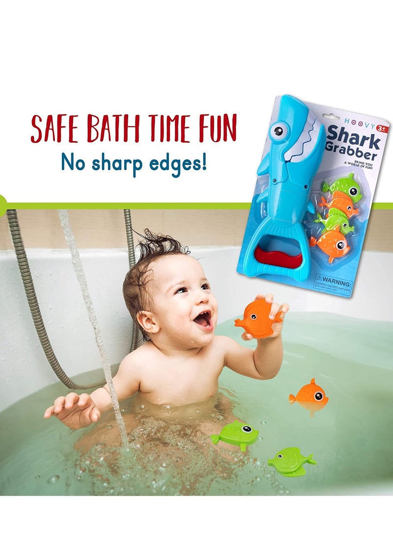 KASTWAVE - Bath Toys Fun Baby Bathtub Toy Shark Bath Toy for Toddlers Boys Girls Shark Grabber with 4 Toy Fish Included (Shark Grabber) - Image 1