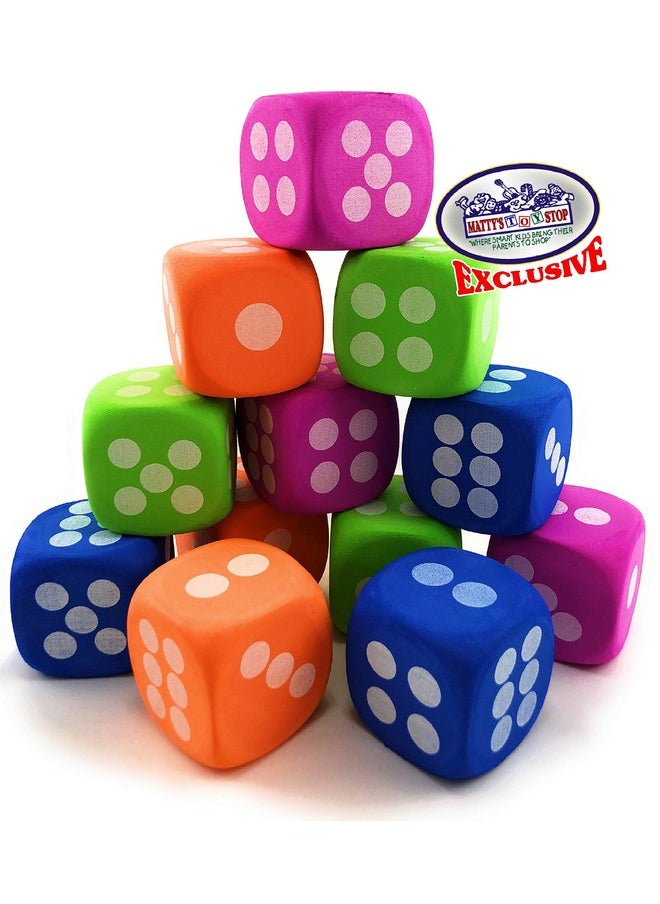 5" Eva Foam Dice (Pack Of 12) With Bonus Matty'S Toy Stop Storage Bag - pzsku/Z4DDF8033B870FECBFDBDZ/45/_/1734347367/da77abd8-eeb9-4690-8d88-60f6ea0ef8ab