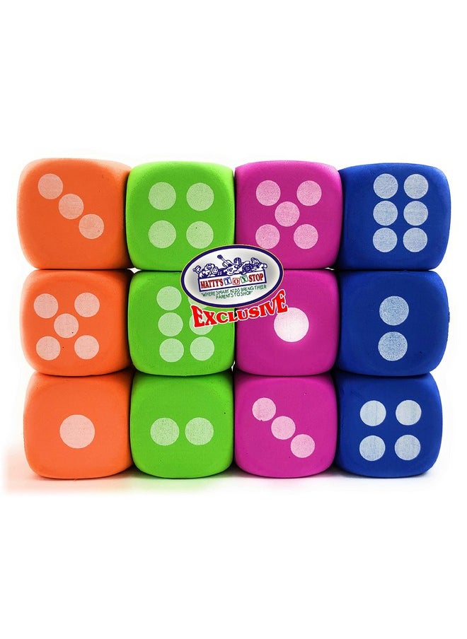 5" Eva Foam Dice (Pack Of 12) With Bonus Matty'S Toy Stop Storage Bag - pzsku/Z4DDF8033B870FECBFDBDZ/45/_/1734347371/b6c90590-e352-4422-9048-63bfa599415f