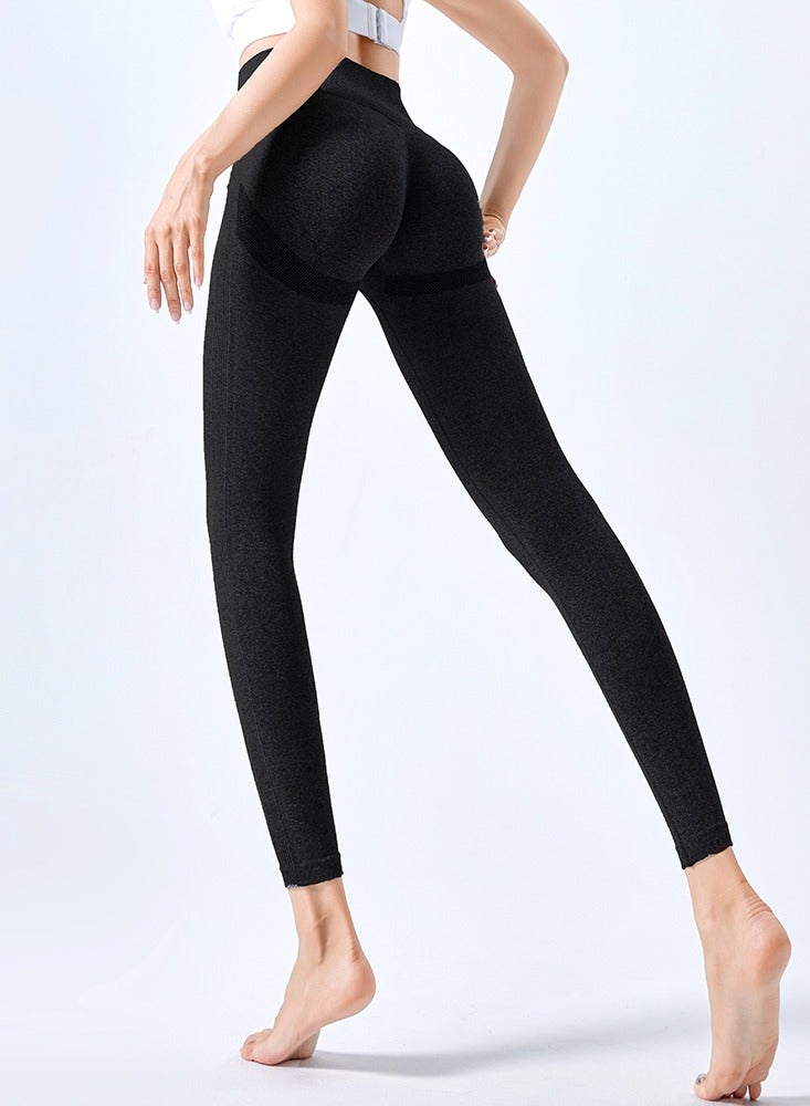 Loquat Women Quick Dry Breathable Yoga Leggings Black  - Image 2