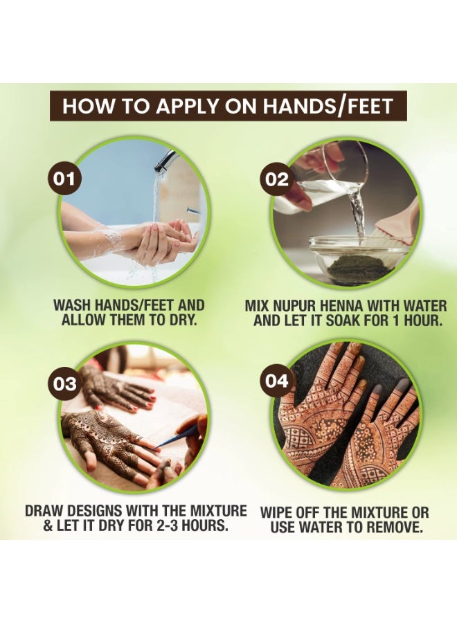 Godrej Nupur 100% Pure Henna Powder for Hair Colour (Mehandi) | for Hair, Hands & Feet (500g) - Image 4