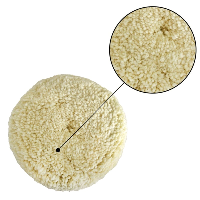 5-Inch Wool Buffing Pads - Durable High Performance Polishing Pads for Car Boat Furniture Stainless Steel Glass Appliance Plastic Shell Polishing - Image 5
