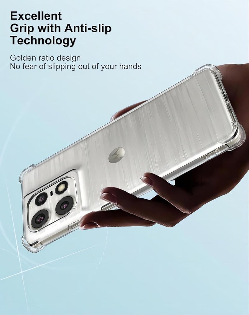 Realcase غطاء خلفي سيليكون لموتو إيدج 50 5G، مقاوم للخدوش، واقي شفاف كريستالي، غطاء خلفي مضاد للصدمات لموتو إيدج 50 5G - Image 3