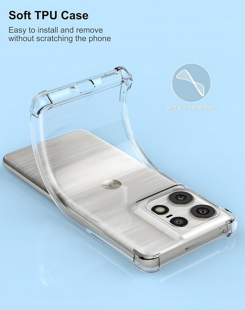 Realcase غطاء خلفي سيليكون لموتو إيدج 50 5G، مقاوم للخدوش، واقي شفاف كريستالي، غطاء خلفي مضاد للصدمات لموتو إيدج 50 5G - Image 4