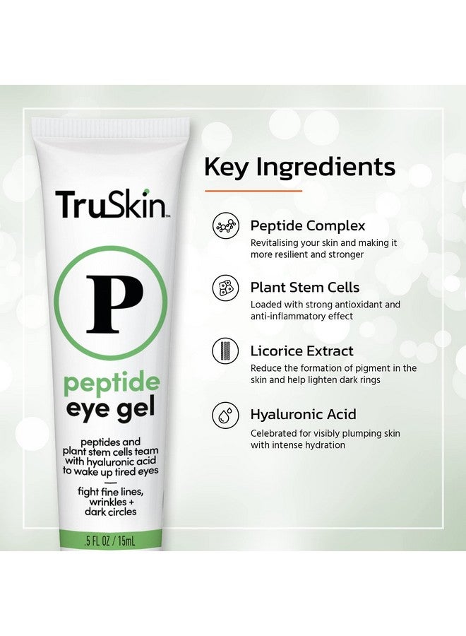 تروسكن جل تروسكين ببتيد للعين - يقلل من الخطوط ويفتح منطقة العين - العناية بالهالات السوداء تحت العين مع الببتيدات والخلايا الجذعية النباتية وحمض الهيالورونيك، 0.5 أونصة سائلة - Image 3