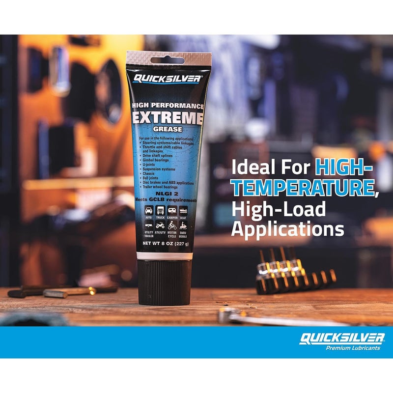 Quicksilver 8M0071838 High Performance Multi-Purpose Extreme NLGI 2 Marine Grease - 8 Oz. Tube - Image 2