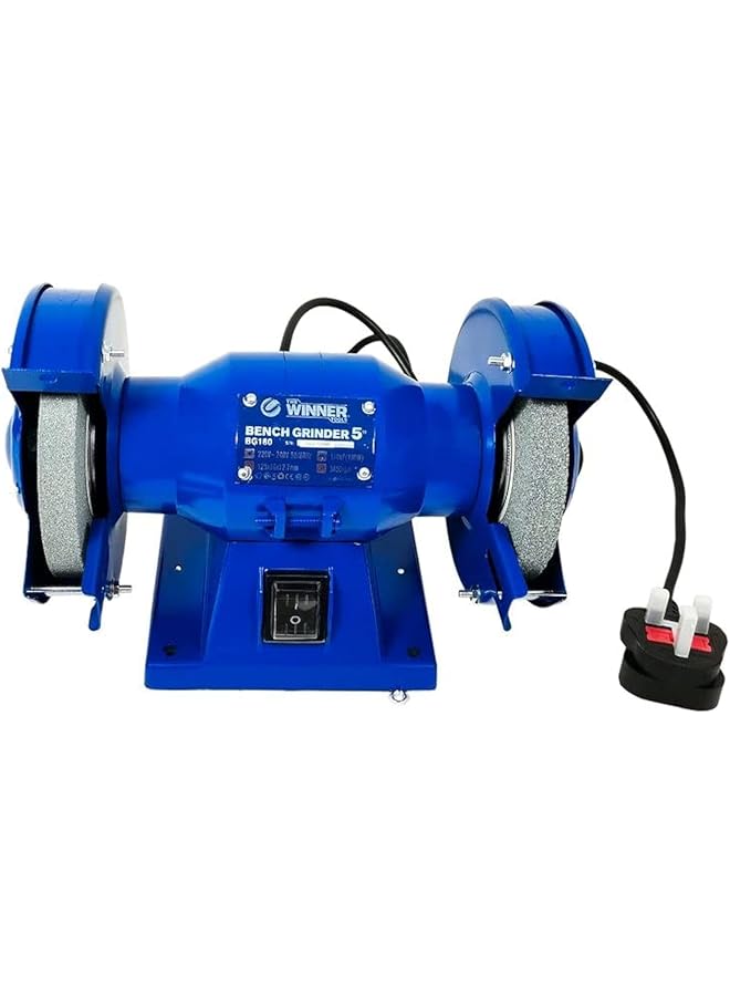 erorex Bench Grinder 5 Inch 180W 1 4Hp 3450Rpm Premium Quality Plastic Eye Guard Wheel Size Ø125X16X12.7Mm 220 240V 50 60Hz Bg180