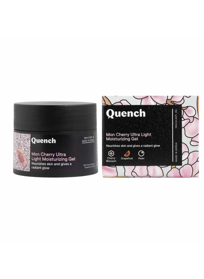 كوينش مرطب جل فائق الخفة "Quench Moon Cherry" | يمنح البشرة إشراقاً فورياً | ذو قوام هلامي يشبه الماء | غير لزج وسريع الامتصاص لدعم حاجز بشرة صحي | صُنع في كوريا (حجم صغير - 10 مل) - Image 2
