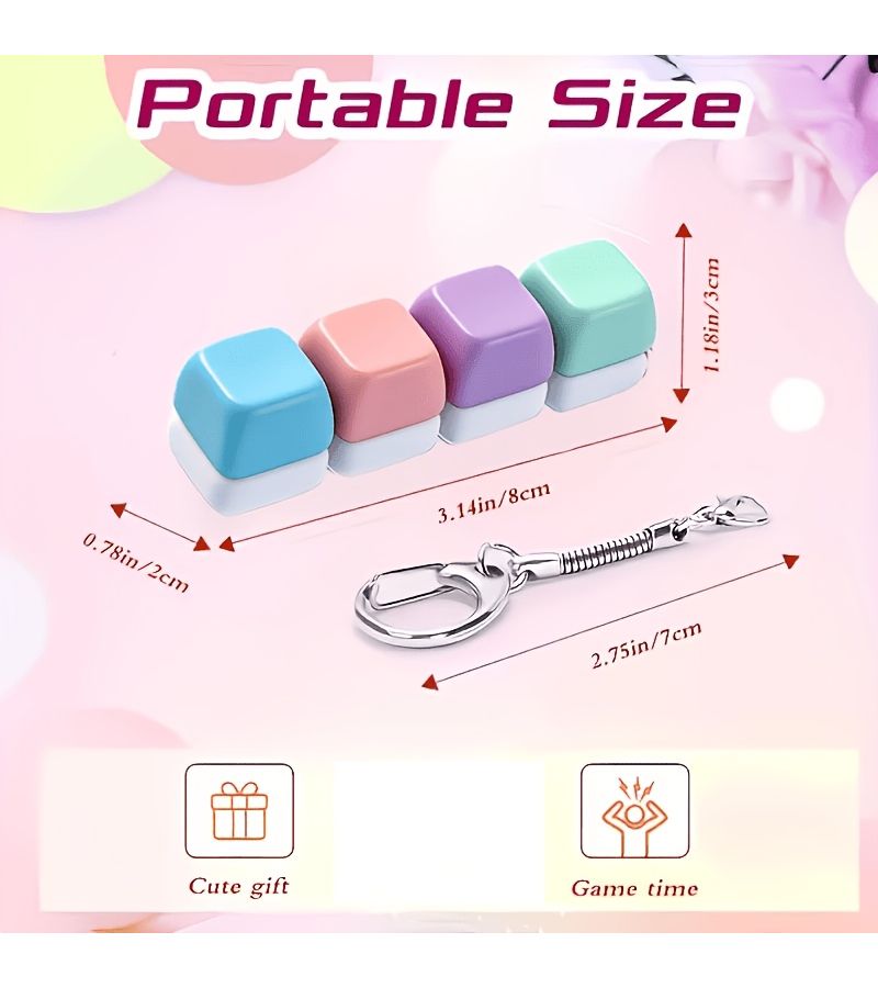 Mechanical Keyboard Style Keycap Keychain Random Color Sturdy Portable Charm Gamer Gift Decor Accessory - Image 2
