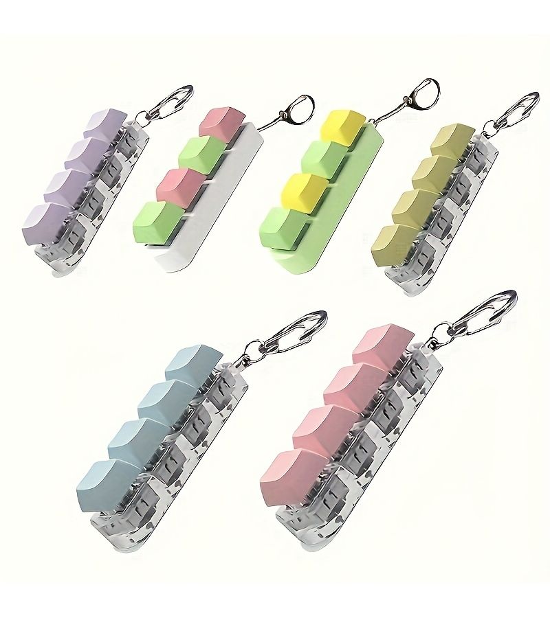 Mechanical Keyboard Style Keycap Keychain Random Color Sturdy Portable Charm Gamer Gift Decor Accessory - Image 1