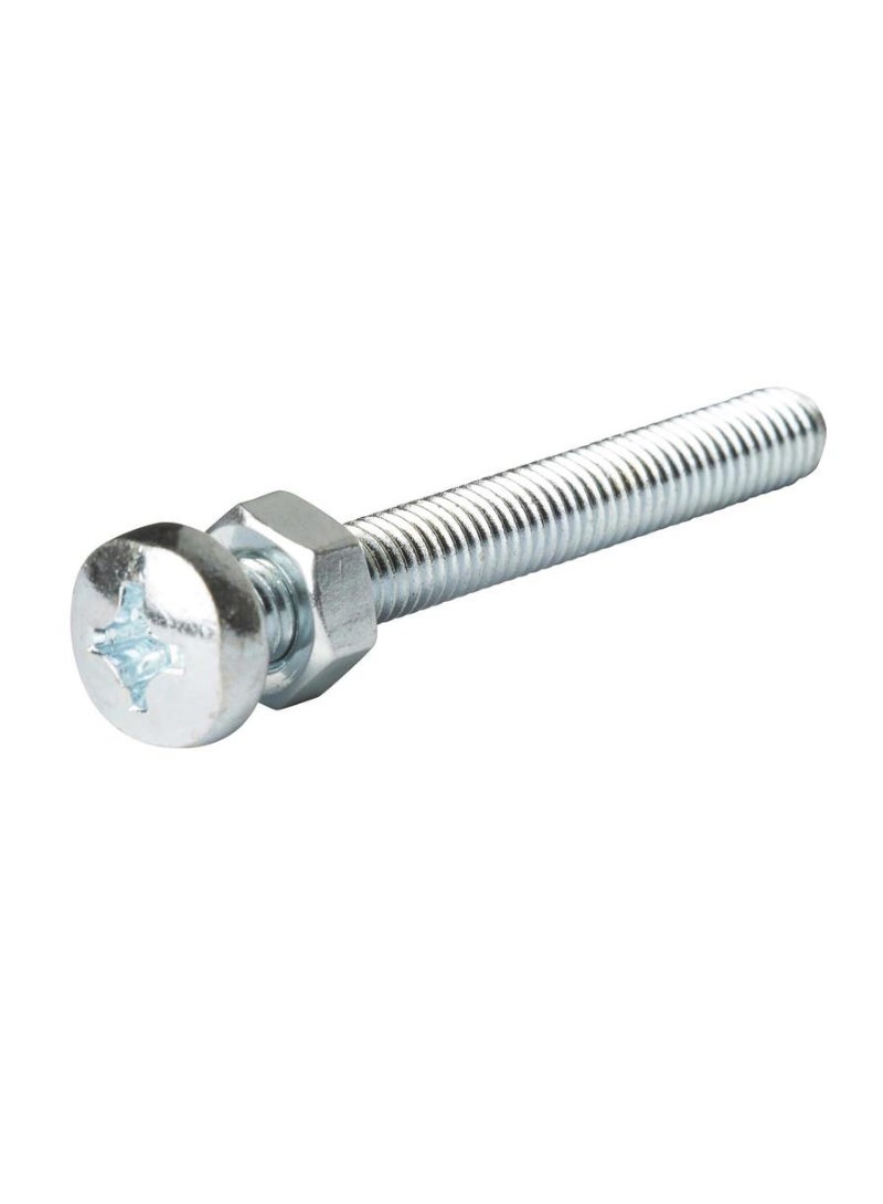 ACE Diall Zinc-Plated Carbon Steel Machine Screw And Nut Pack M5 x 50mm 20Pcs