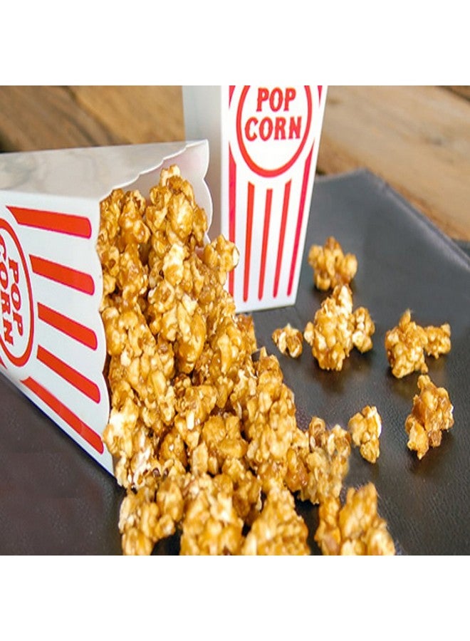 Novelty Place [نوفلتي بليس] حاويات فشار كلاسيكية بلاستيكية مخططة بالأحمر والأبيض لليلة الأفلام - 7.8 بوصة ارتفاع × 3.8 بوصة مربع (16 عبوة) - Image 5