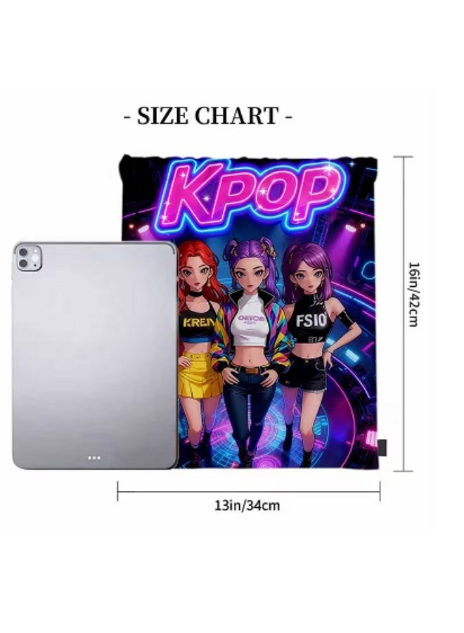 كيبوب مجموعة هدايا كيبوب - 3 سلاسل مفاتيح + كوب قهوة وردي + حقيبة ظهر برباط - مجموعة هدايا رائعة لمحبي أنمي كيبوب، تضم ميرا، رومي، وزوي - هدية عيد ميلاد للأطفال، بنين وبنات - Image 4