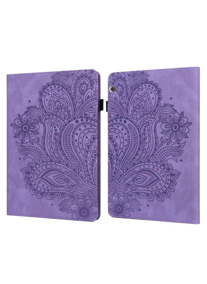Zaboon - Case For Huawei MediaPad T5 10 inch Peacock Embossed Pattern TPU + PU Horizontal Flip Leather Case with Holder & Card Slots & Wallet & Sleep / Wake-up Function - Image 1