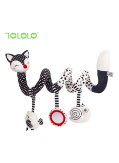Generic TOLOLO Black And White Fox Bed Winding Newborn Early Education Toys 0-1 Years Old BB Device Haharem Bed Bell Wholesale-Color:Black Ears Fox Bed Wrap  - Image 1
