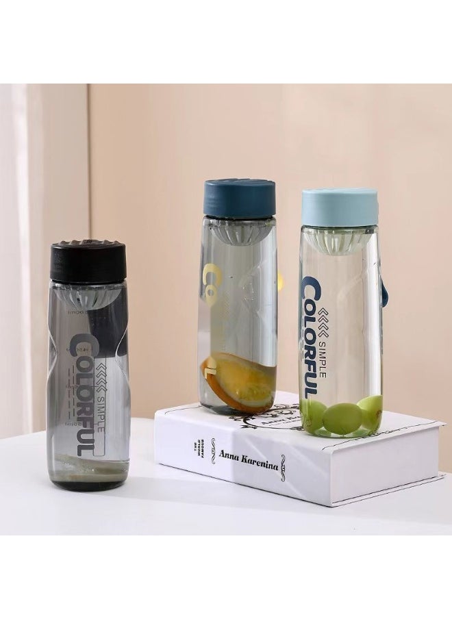 Colorful Male And Female Students Plastic Water Cup Student Space Cup High Appearance Level Portable Fall Proof  - Image 3