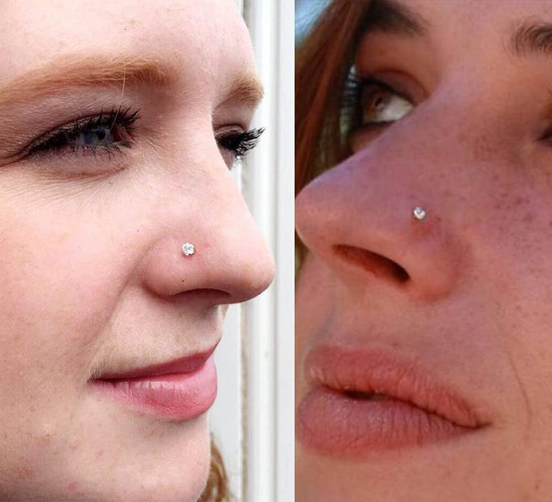 Longita Fake Nose Piercing Ring, Nose Hoop Clip on Faux Nose Rings for Women Fake Lip Ring Fake Earring Stud - Image 2