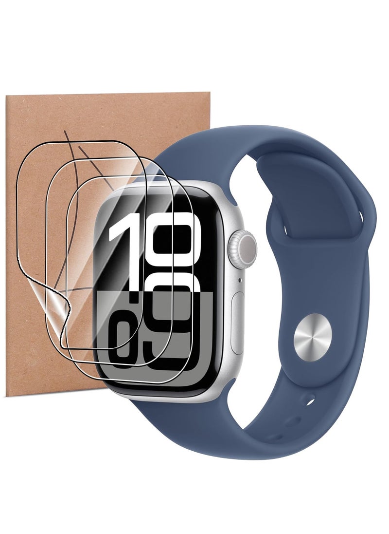 3 Pack Screen Protector for Apple Watch Series 10 46mm Flexible TPU Full Coverage 3D Curved Screen Film for Apple Watch Series 10 46mm  - Image 1