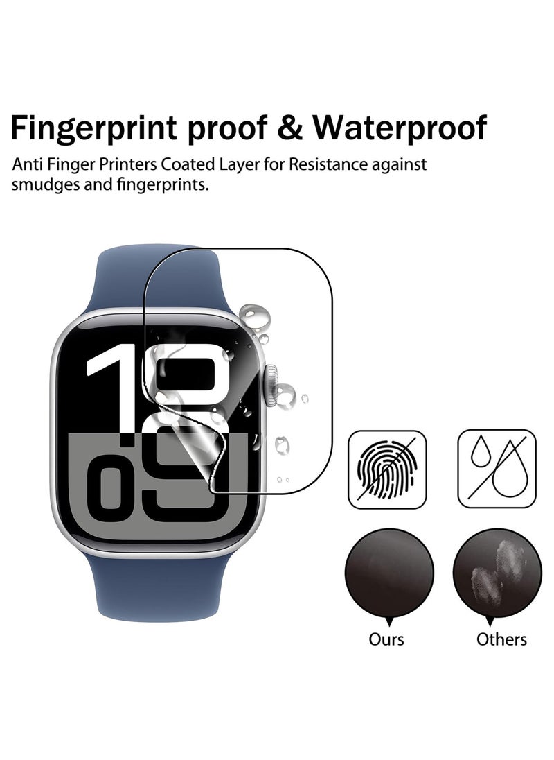 3 Pack Screen Protector for Apple Watch Series 10 46mm Flexible TPU Full Coverage 3D Curved Screen Film for Apple Watch Series 10 46mm  - Image 5