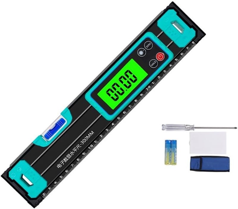 300mm Magnetic Measuring Tool With LED Green Backlight Display And Level - Image 2